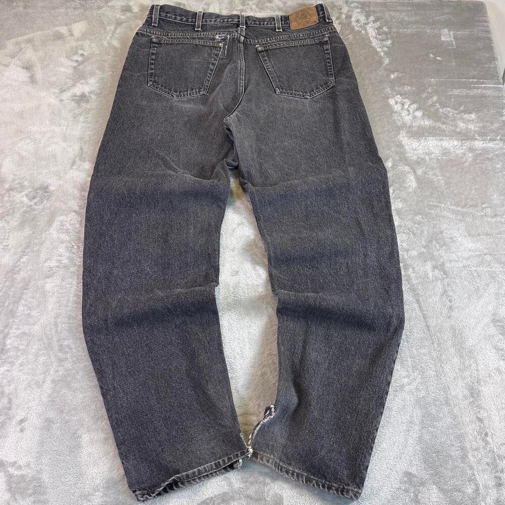 Vintage Brittania Black Relaxed Fit Jeans Men’s 36x34 90s Y2K Denim - Picture 2 of 7